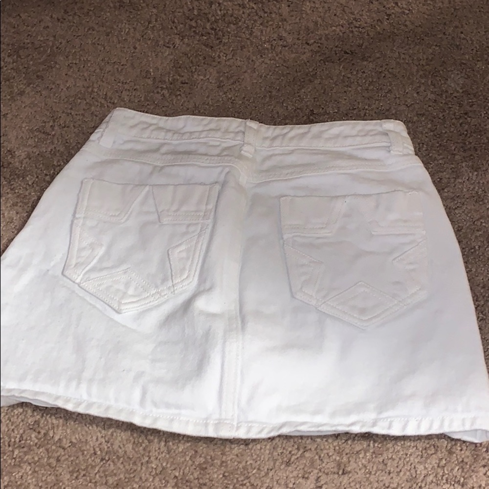 White star jean skirt